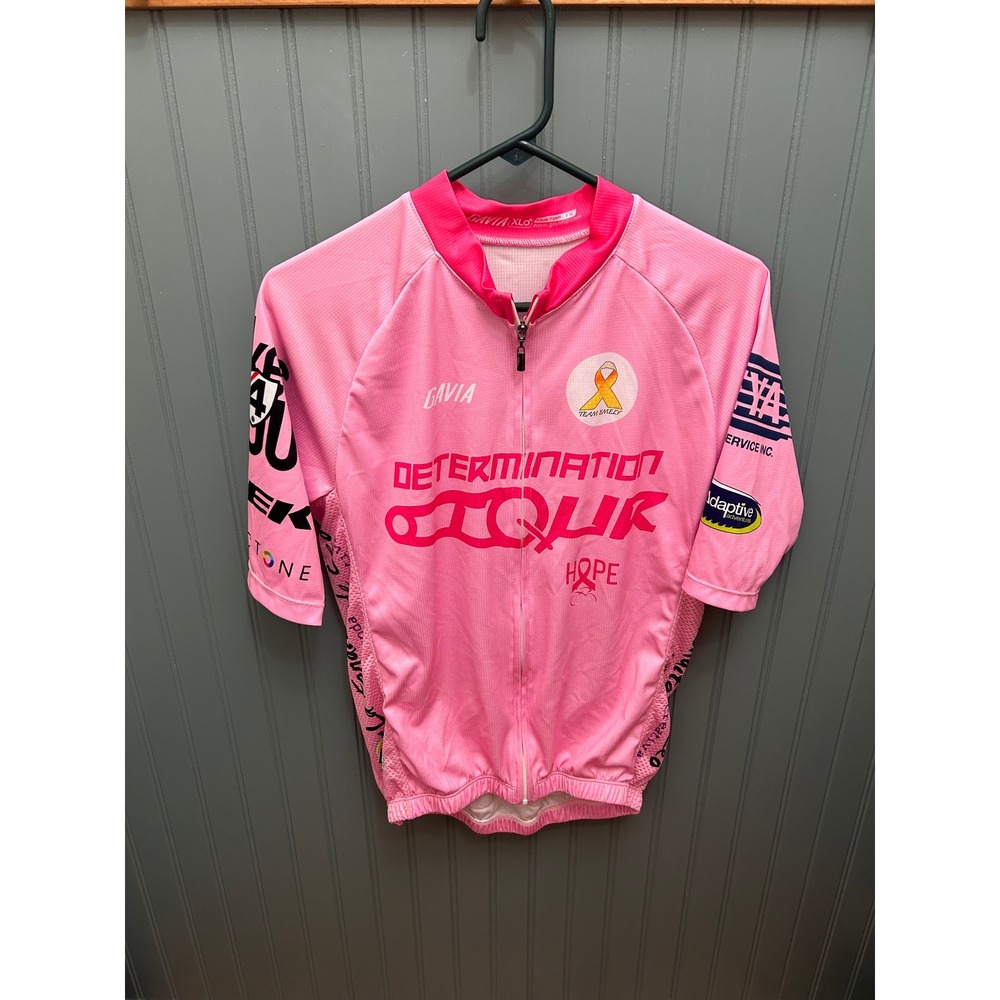Gavia Custom Line Pink Bike Cycling Jersey Womens XL Determination Tour Full Zip